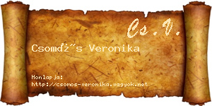 Csomós Veronika névjegykártya